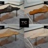 tavolino da salotto in legno trinacria