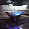 Vanity glass coffee table led